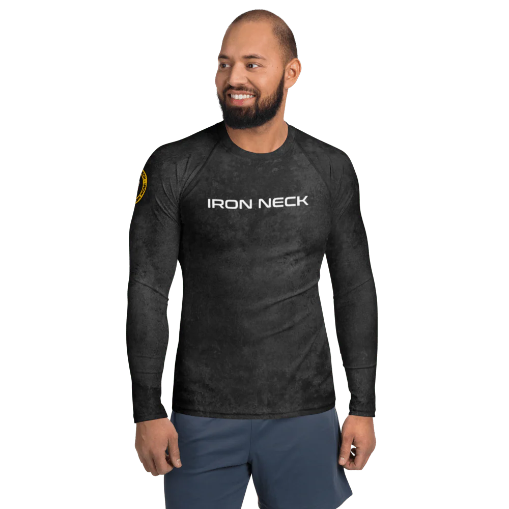 Built Not Born LS BJJ Rash Guard - Black - Image 7
