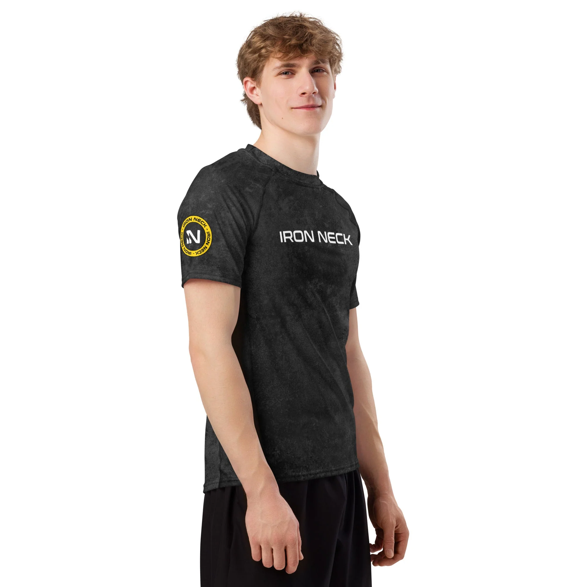 Built Not Born SS BJJ Rash Guard - Black - Image 8