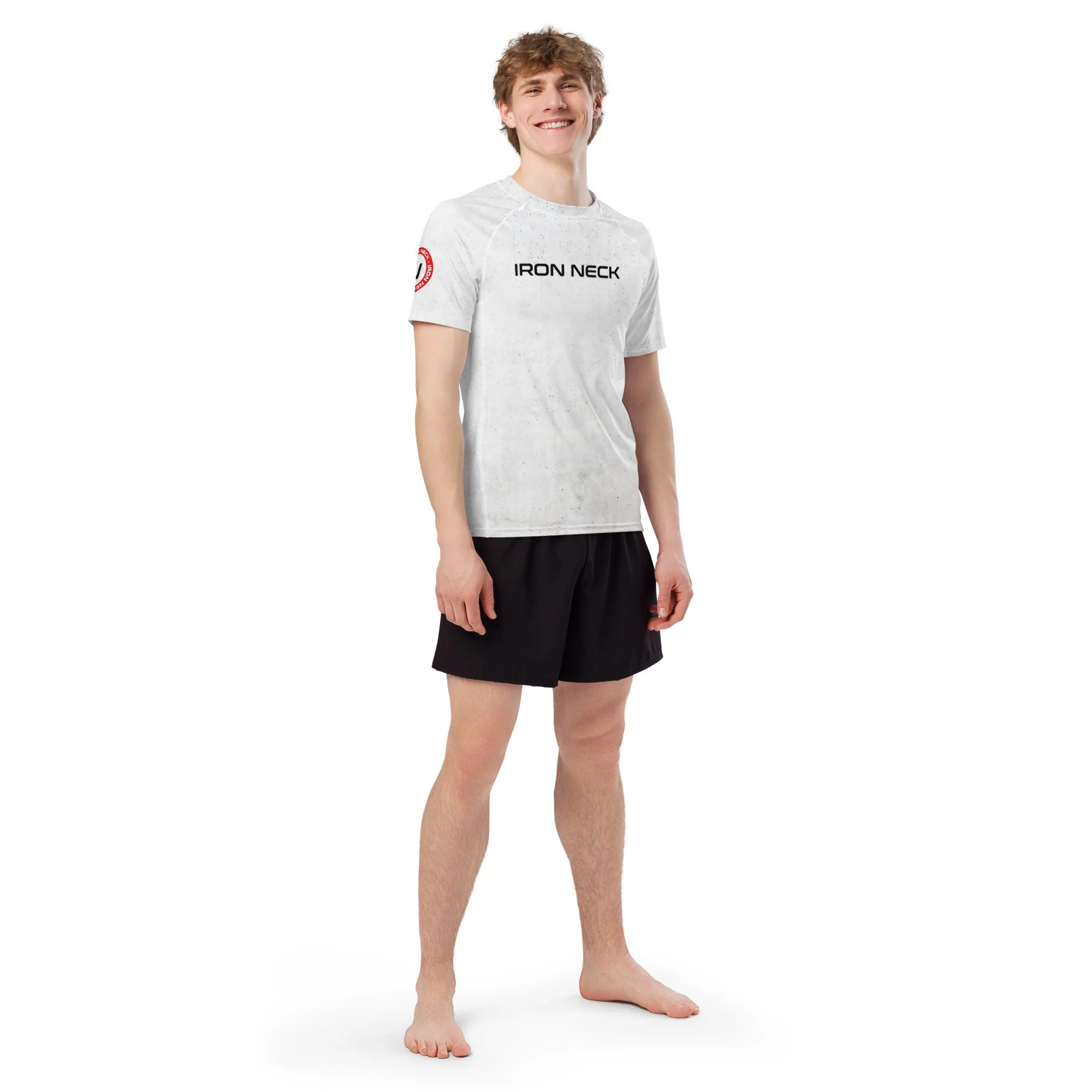 Built Not Born SS BJJ Rash Guard - White - Image 5
